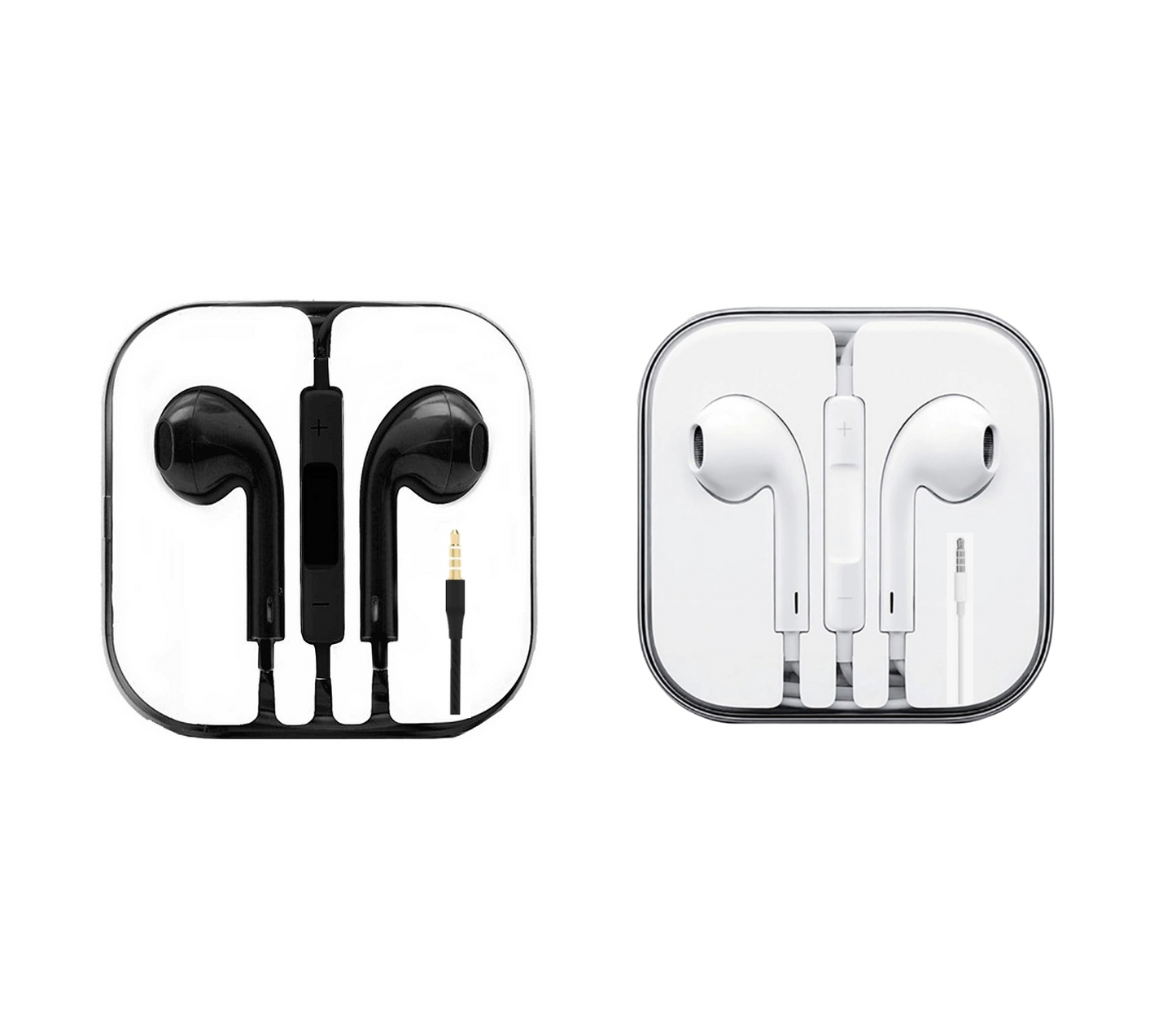 Ear Earphones with 3.5mm Jack - 10 Pack – (5) Black and (5)White - CE-IP-955-BW