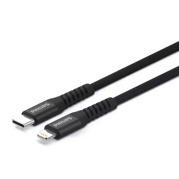 Philips Cable USB-C To iPhone Lightning 2,0M / 6Ft ( MFI ) Black