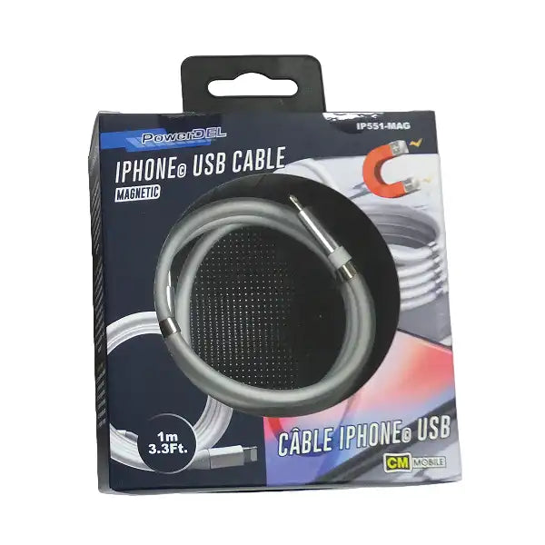 Magnetic USB-A to Lightning Cable - 1M (3.3FT)