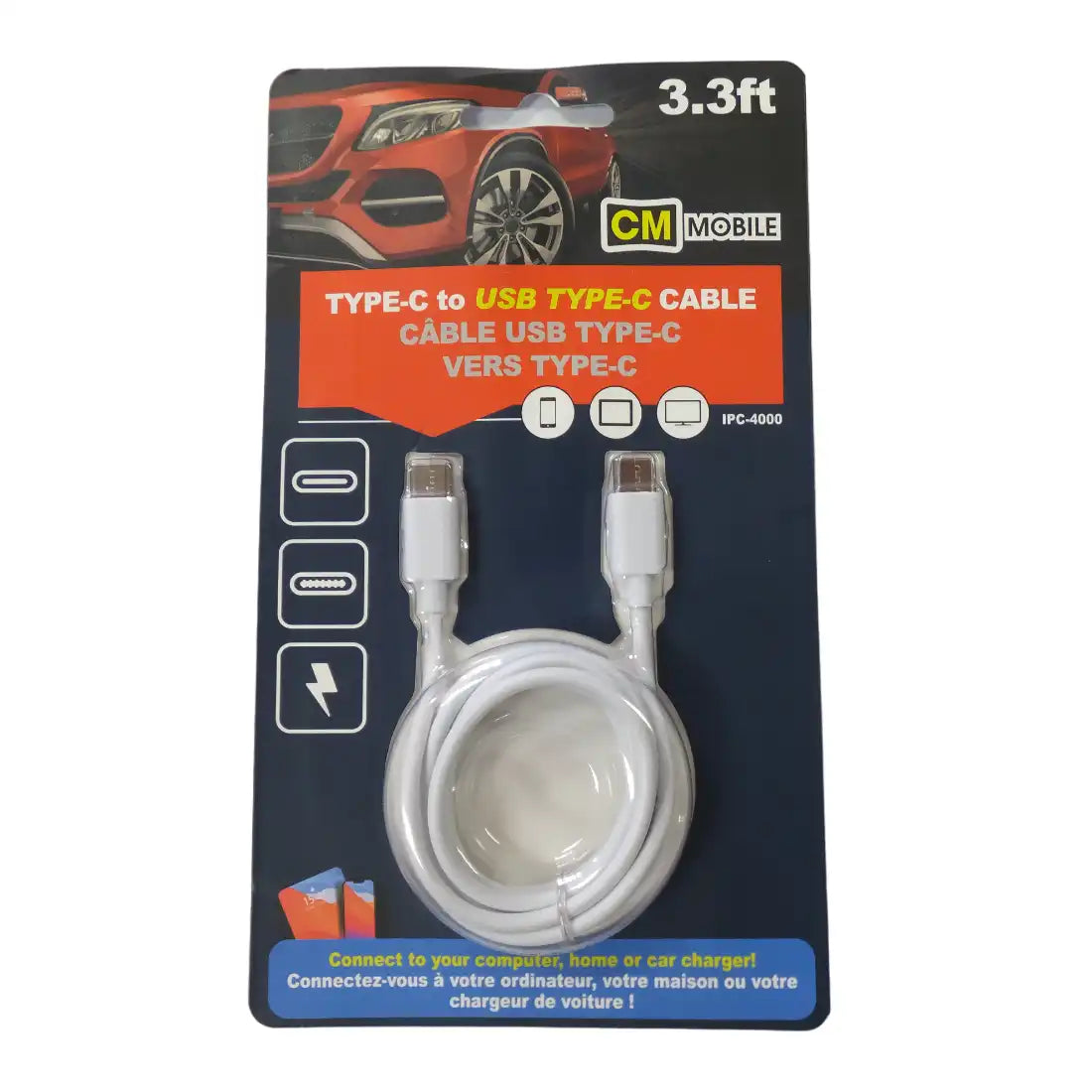 Cable Type-C To Tyce-C ( 1.0m /3.3Ft)