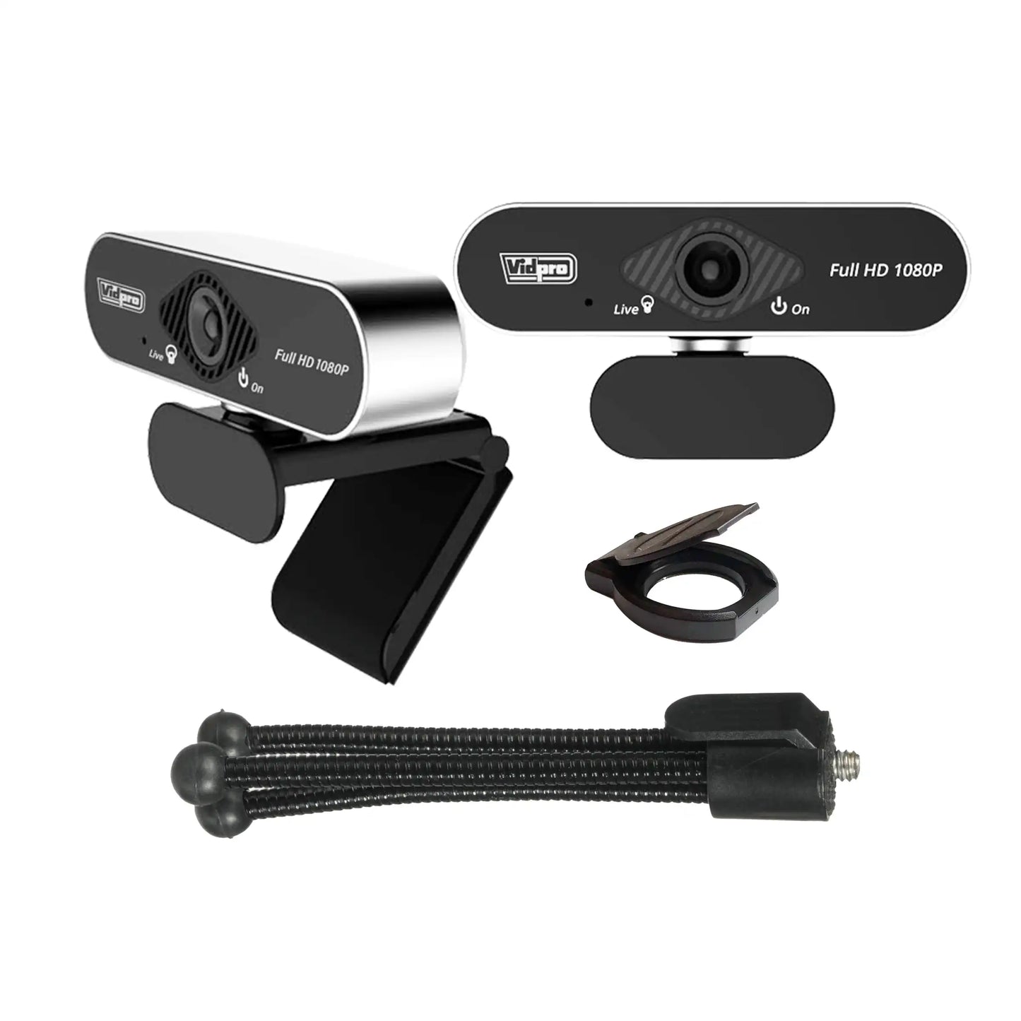 Vidpro Model CM-HD 1080P Full HD Webcam with Built-In Microphone and Mini Tripod