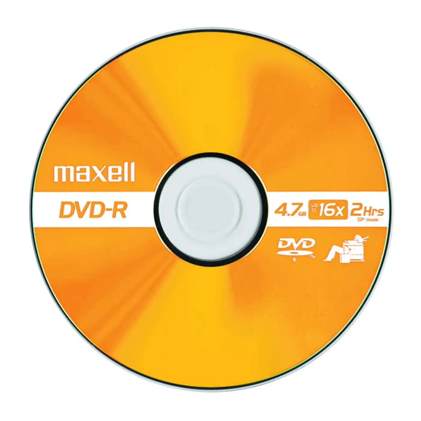 Maxell DVD-R Discs, 4.7GB, 16x, W/Jewel Cases, Gold, 5/Pack - 638002