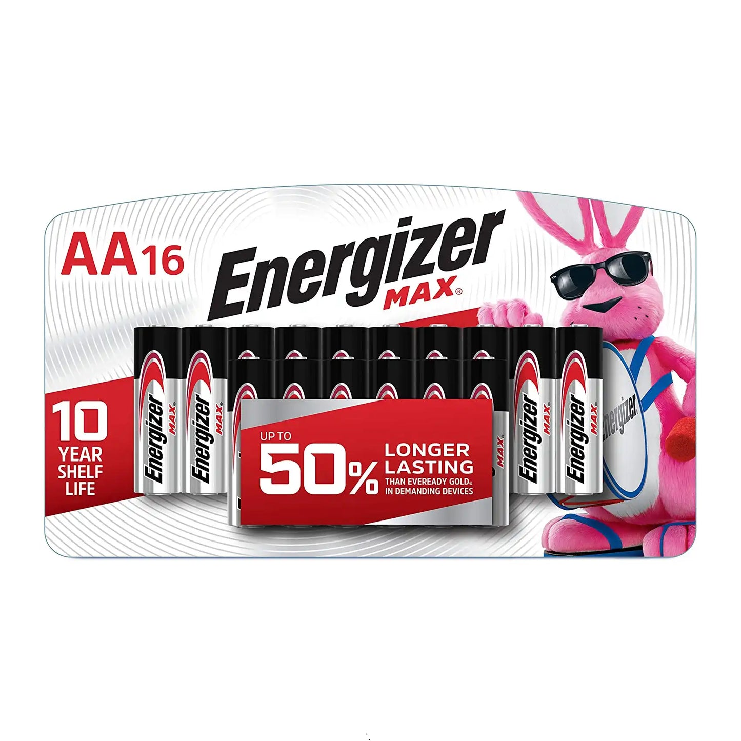 Energizer MAX Alkaline AA Batteries | Pack of 16 (Model: E91BP-16).