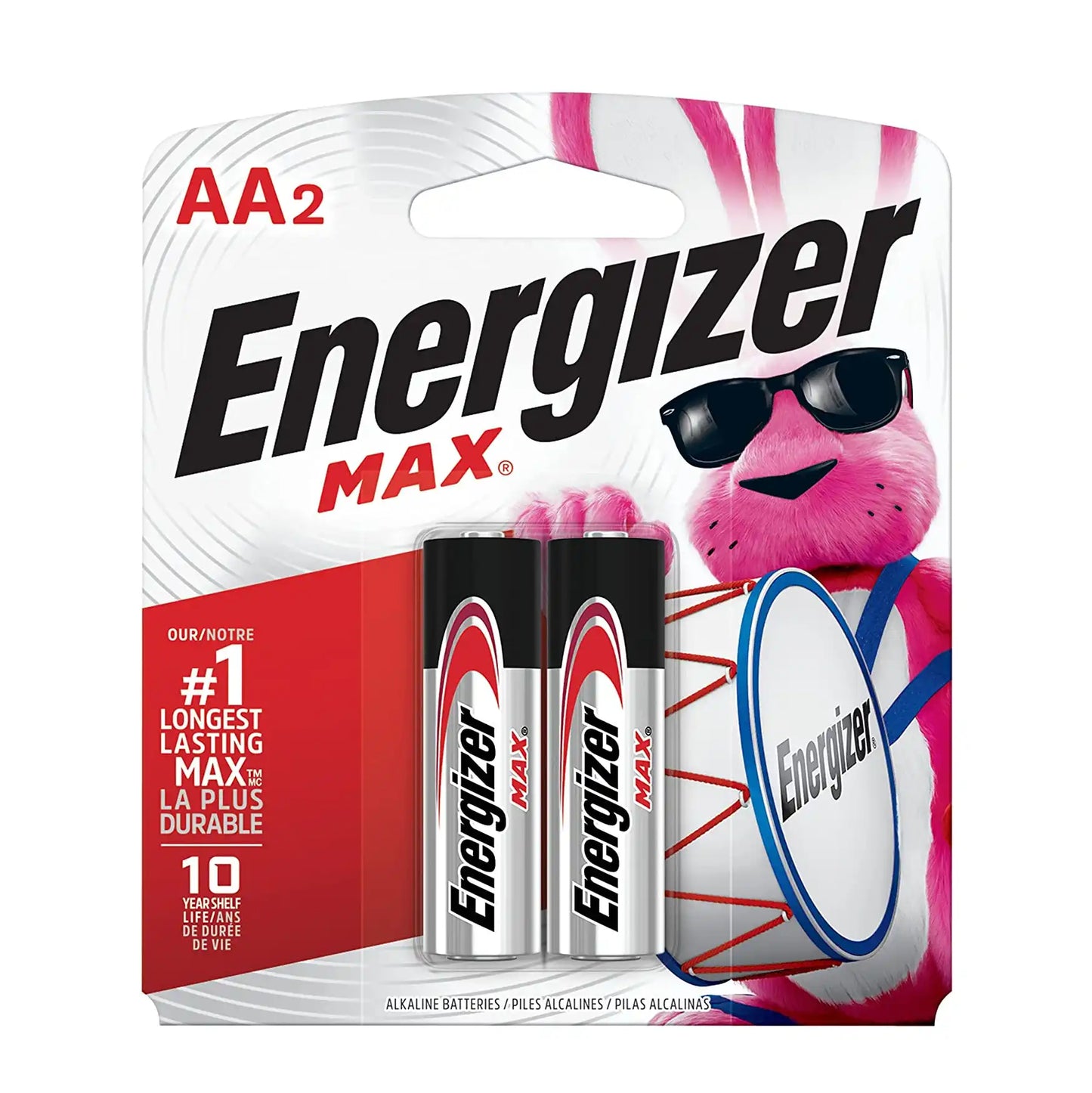 Energizer MAX Alkaline AA Batteries | Pack of 2 (Model: E91BP-2).
