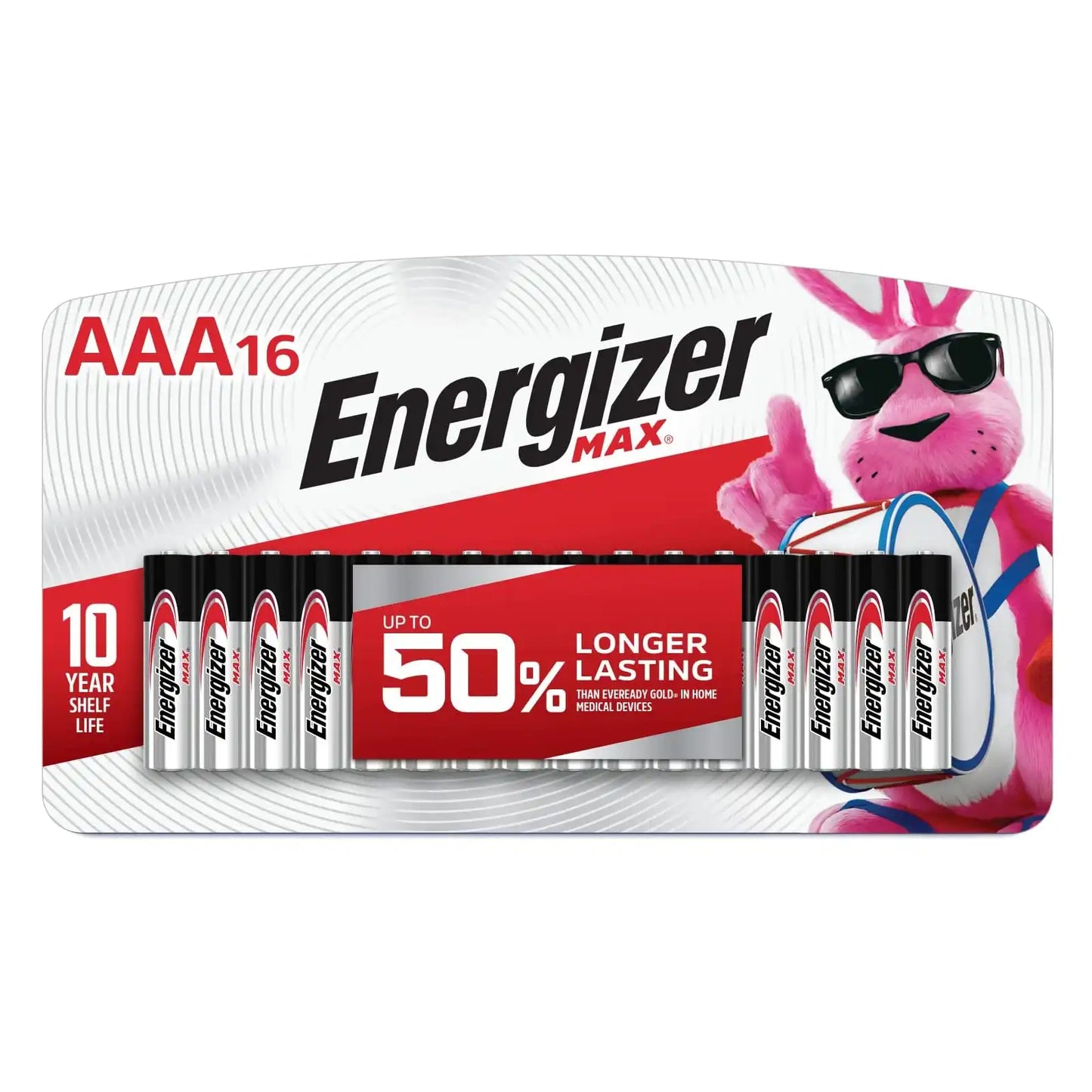 Energizer MAX Alkaline AAA Batteries | Pack of 16 (Model: E92BP-16).