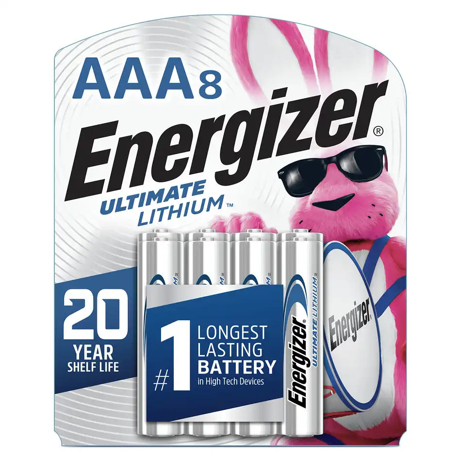 Energizer AAA Ultimate L92 Lithium(TM) Batteries - Pack of 8 EL92-BP8