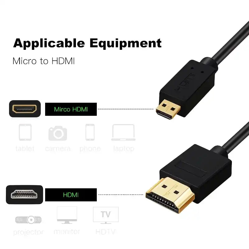 Onten Cable HDMI Micro (Male) to HDMI (Male) 1.5m - HD102