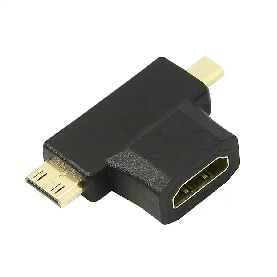 Onten Adaptateur Mini HDMI Mâle + Micro HDMI Mâle vers HDMI Femelle - HD708