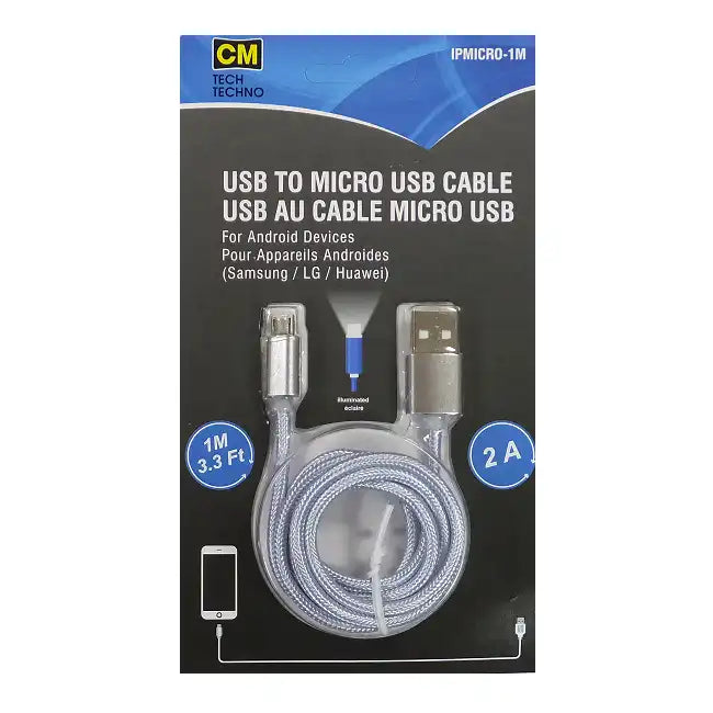 CE-IPMICRO-1M CM Cable USB to Micro USB (1.0M / 3.3Ft )