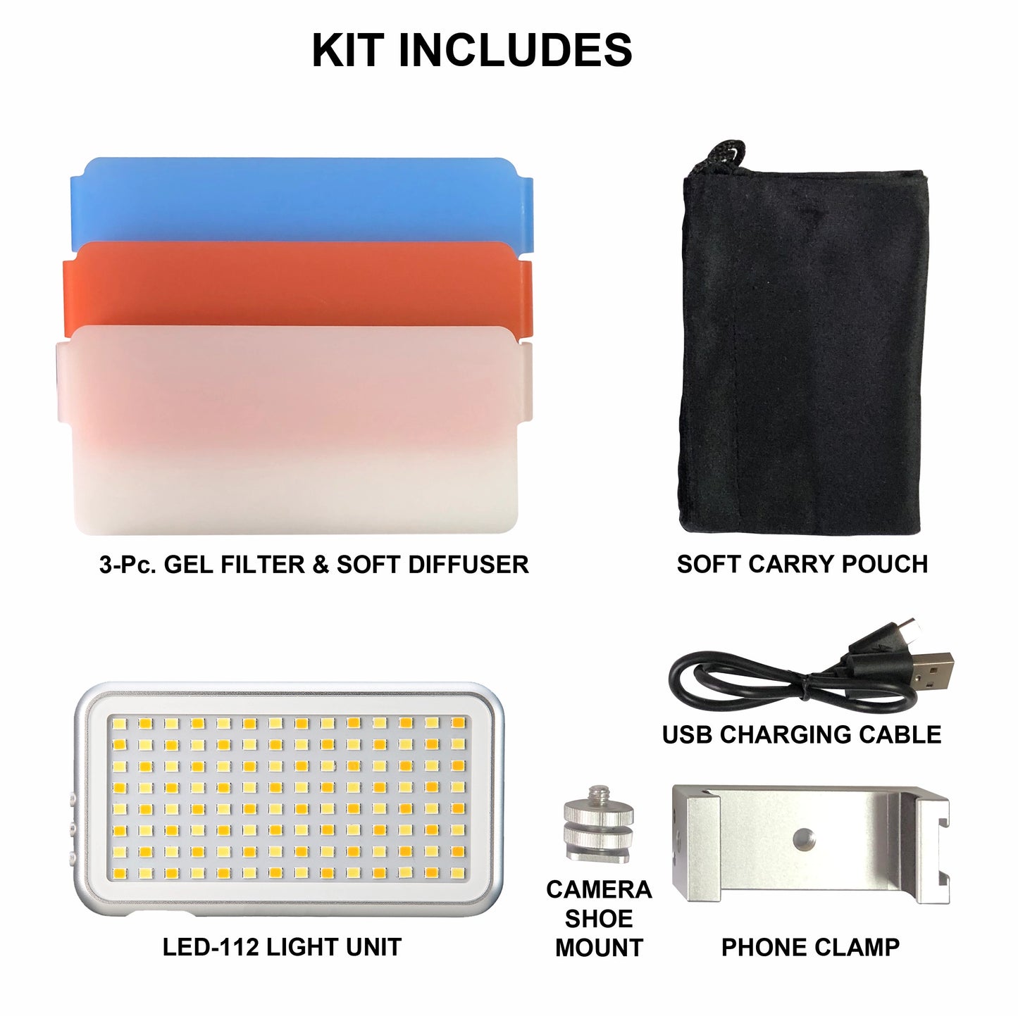 LED-112 Micro Series Digital LED Photo & Video Light For Cameras and Smart Phones