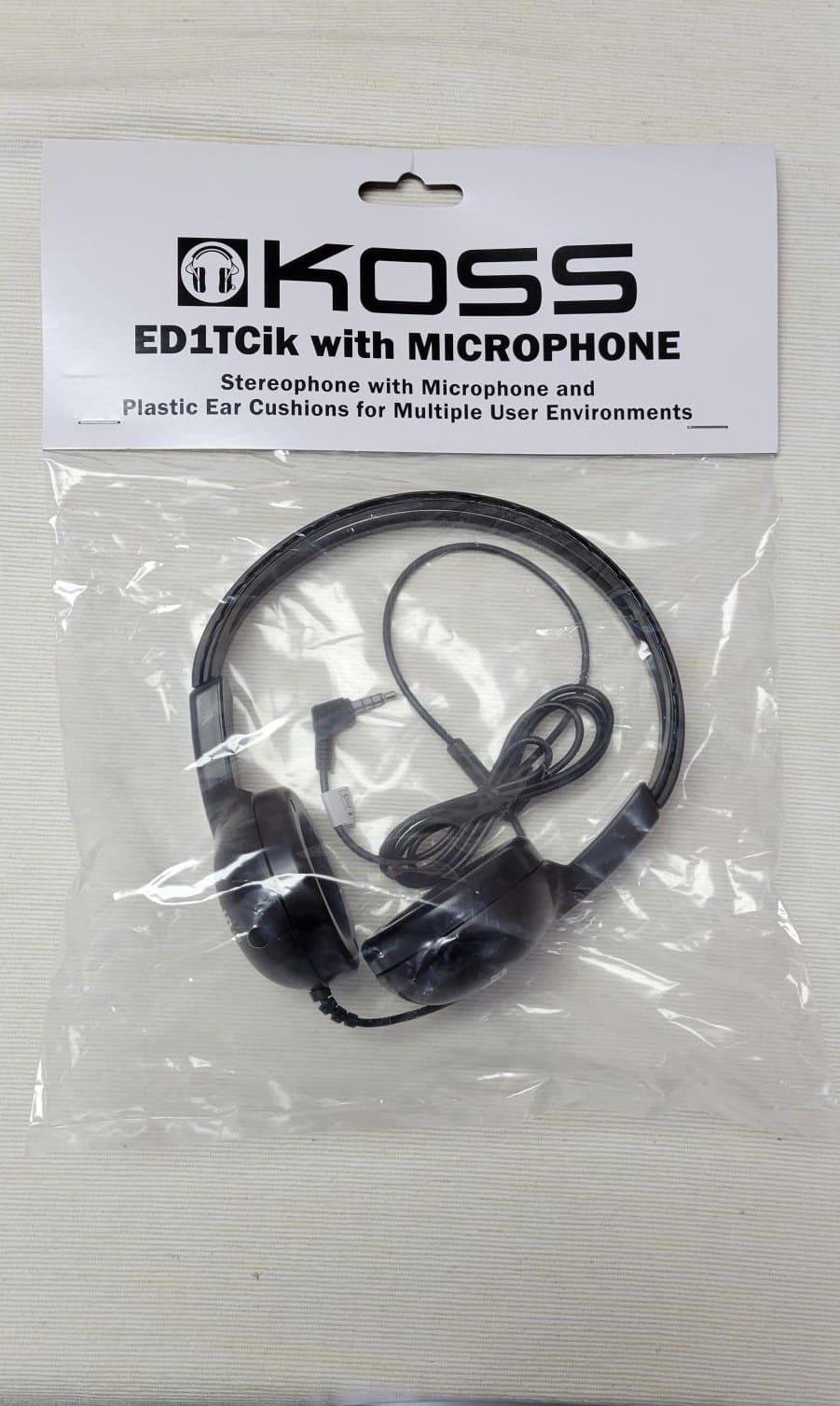 Microphone stéréo Koss ED1TC HB, prise jack 3,5 mm - 184523