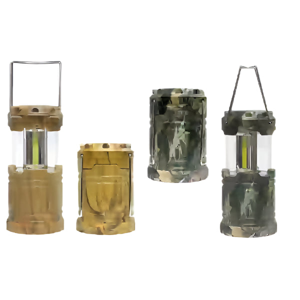 Camping Lantern 12pk Camouflage Pattern Display – 6 Brown & 6 Green