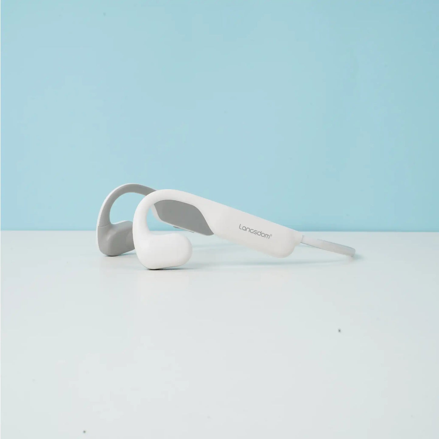 Langsdom Opetec Race 4 Sports Headphones – Directional Sound, Conch Sound Tech, Enhanced Bass, IPX4, 15H Playtime