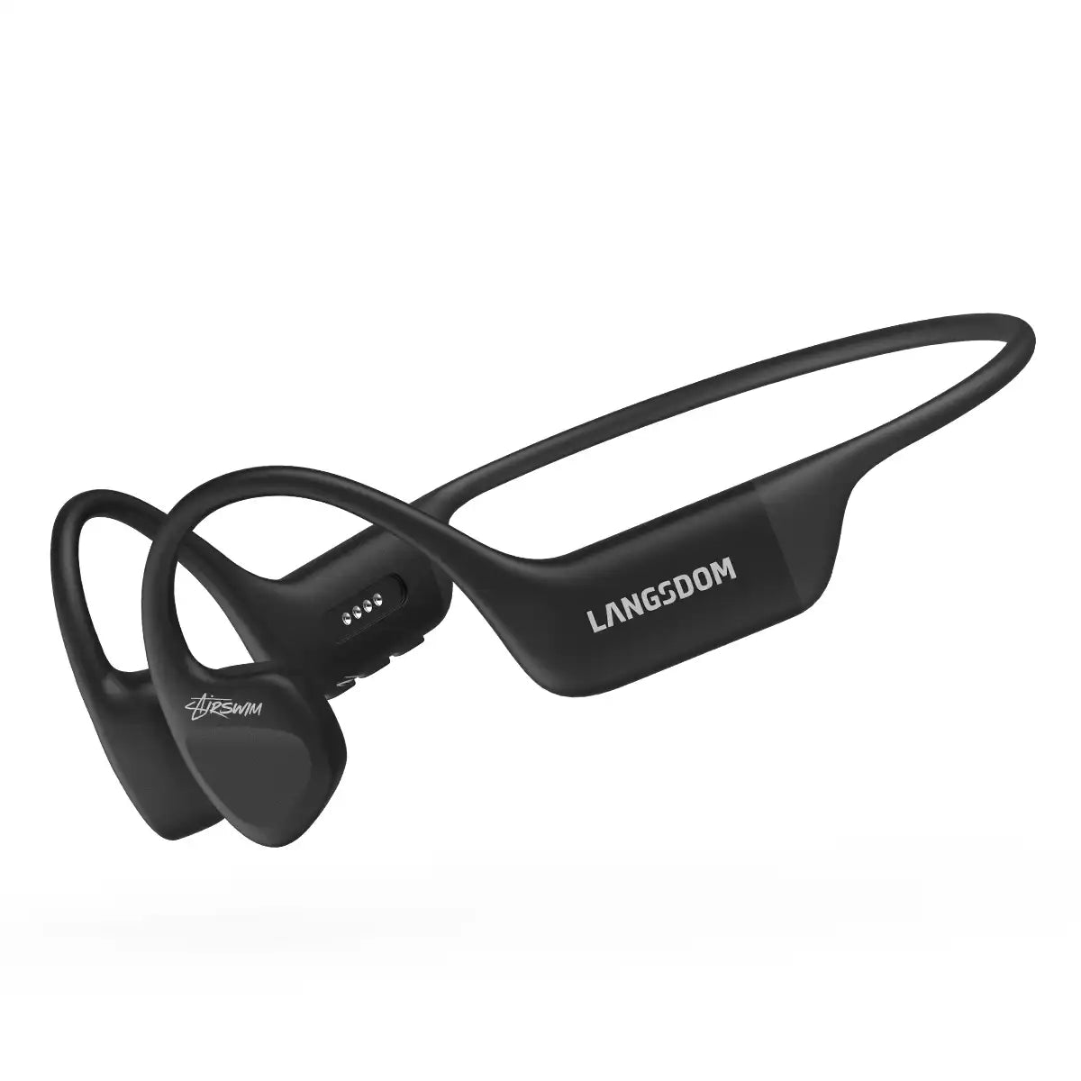 Langsdom Airswim Open-Ear Bone Conduction Headphones – IPX8 Waterproof, 32GB MP3 Storage - BE15-GG