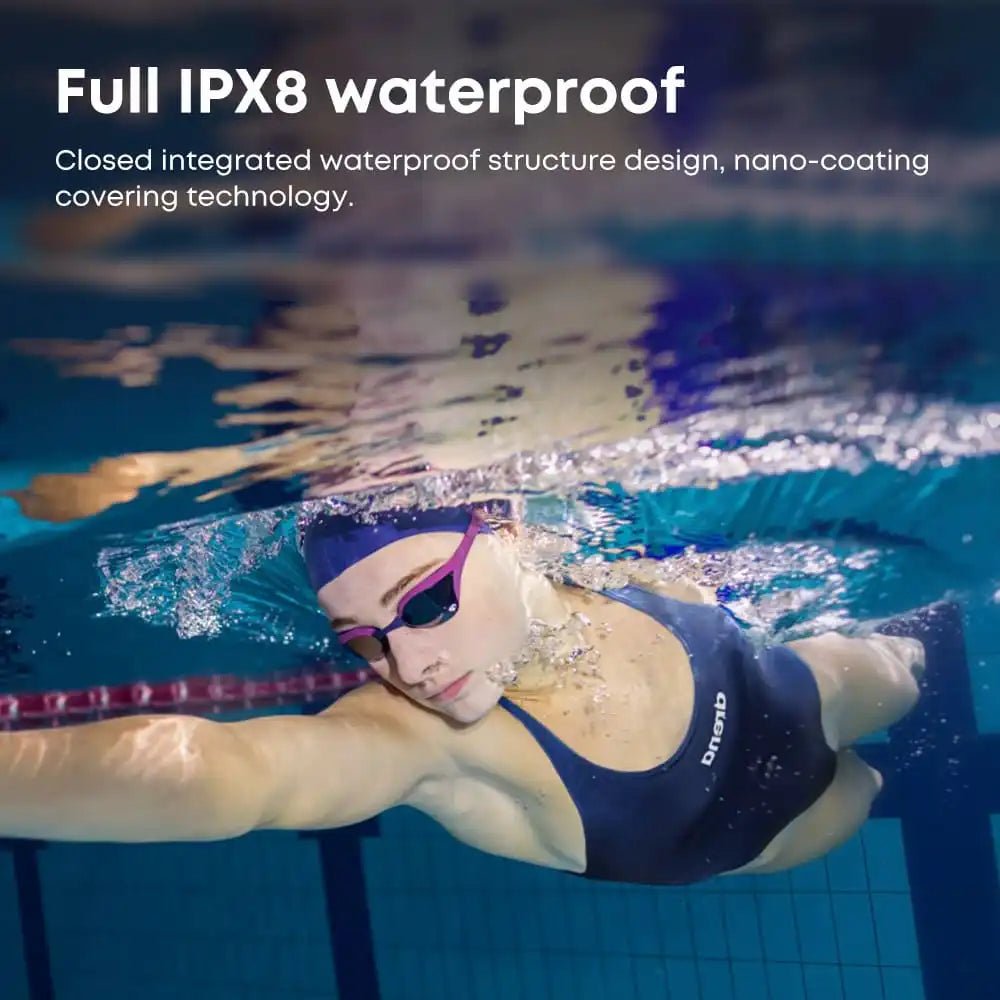 “Langsdom BE17 Open Ear Bone Conduction Headphones – IPX8 Waterproof, 32GB Memory, Bluetooth 5.4, Touch Control
