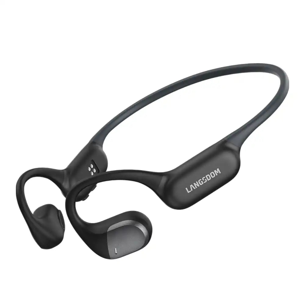Langsdom Open-Ear Bone Conduction Headphones – Waterproof, Bluetooth 5.4, 32GB Storage, Touch Control - LG-BE19