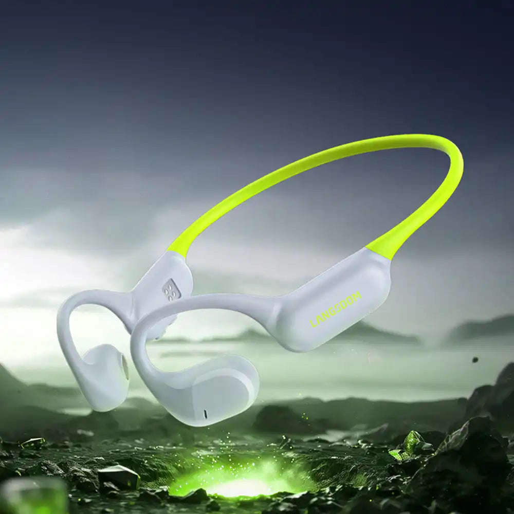 Langsdom Open-Ear Bone Conduction Headphones – Waterproof, Bluetooth 5.4, 32GB Storage, Touch Control - LG-BE19