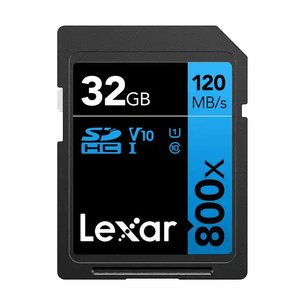 Lexar 32GB High-Performance 800x UHS-I SDHC Memory Card (BLUE Series)  /  LSD0800032G-BNN