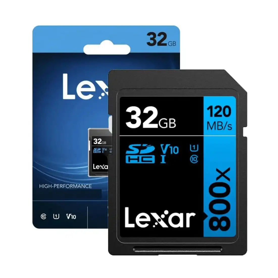 Lexar 32GB High-Performance 800x UHS-I SDHC Memory Card (BLUE Series)  /  LSD0800032G-BNN