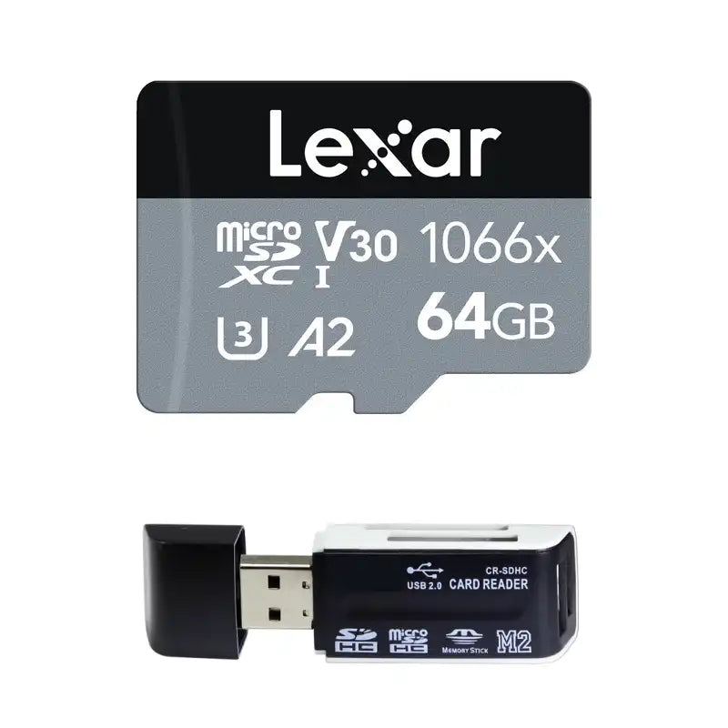 Lexar Professional 1066x UHS-I Micro SDXC Silver Series Memory Card with Adapter 64GB / LSD1066064G-BNNNG