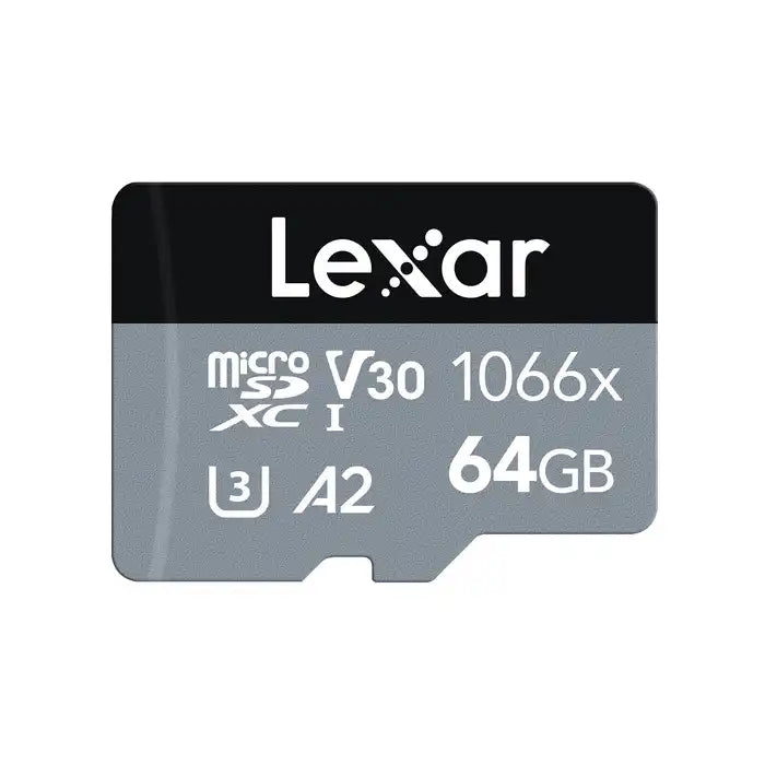 Lexar Professional 1066x UHS-I Micro SDXC Silver Series Memory Card with Adapter 64GB / LSD1066064G-BNNNG