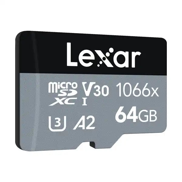 Lexar Professional 1066x UHS-I Micro SDXC Silver Series Memory Card with Adapter 64GB / LSD1066064G-BNNNG