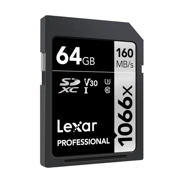 Lexar Professional 1066x 64GB SDXC  UHS-I U3 C10 V30 Memory Card ( Silver Series)  LSD1066064G-BNNNG