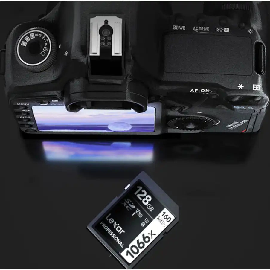 Carte mémoire Lexar Professional 1066x 128 Go SDXC UHS-I U3 C10 V30 (Série Argent) LSD1066128G-BNNNG