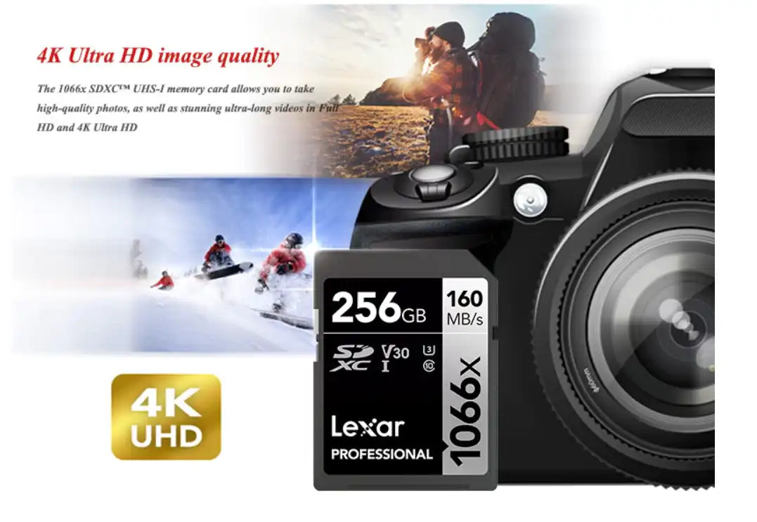 Lexar Professional 1066x 256GB SDXC UHS-I U3 C10 V30 Memory Card ( Silver Series) / LSD1066256G-BNNNG