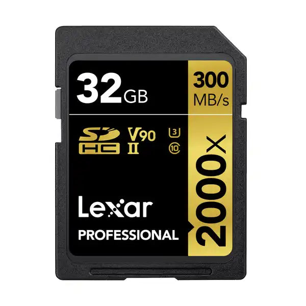 Lexar Professional 2000x 32GB SDHC  UHS-II U3 C10 V90 Memory Card / LSD2000032G
