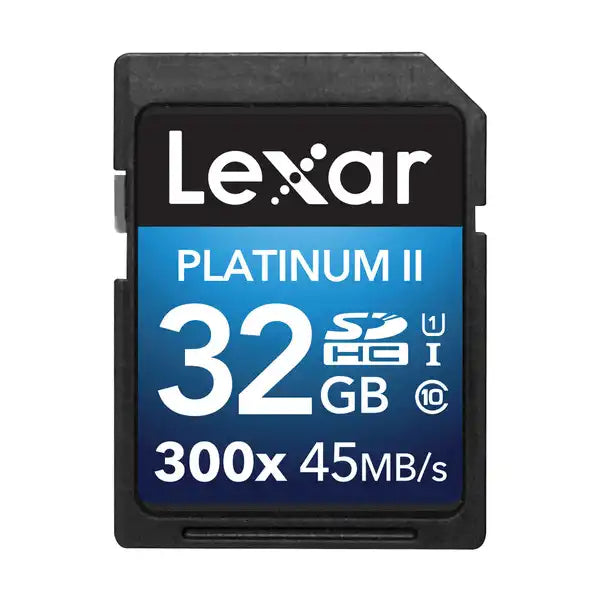 Lexar Carte Mémoire 16GB SDHC CL10 45MB/s Platinum II 300x   /  LSD16GBBAS300
