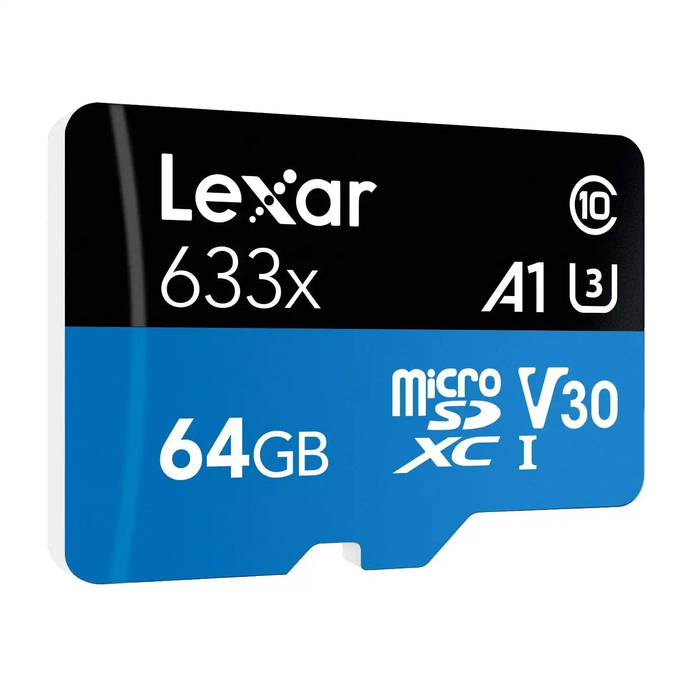 Lexar 64GB High-Performance 633x UHS-I U3 Micro SDXC Memory Card With SD Adapter / LSDMI64GBBAP633A
