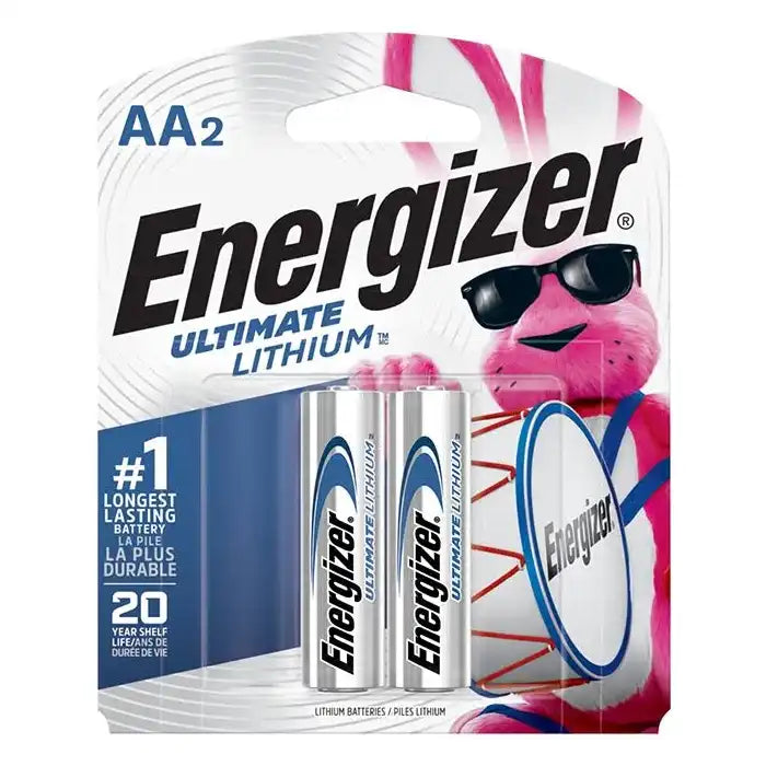 Energizer AA Ultimate L91 Lithium(TM) Batteries - Pack of 2 EL91-BP2