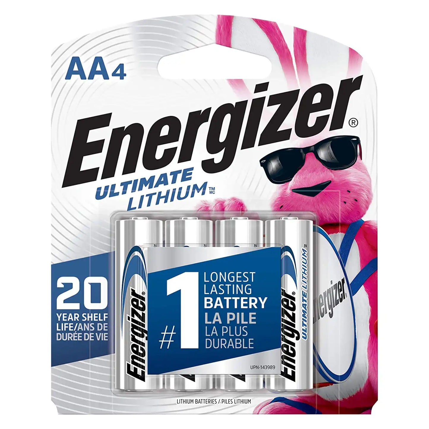 Energizer AA Ultimate L91 Lithium(TM) Batteries - Pack of 4 EL91-BP4