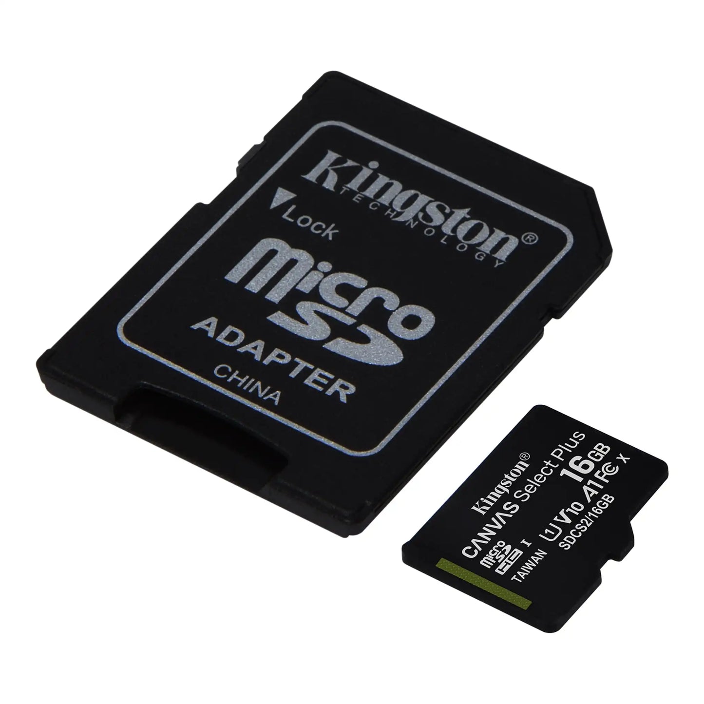 Kingston 16GB MicroSDHC Memory Card – Canvas Select Plus, Class 10, UHS-I U1 V10, 100MB/s (SDCS2/16GB)
