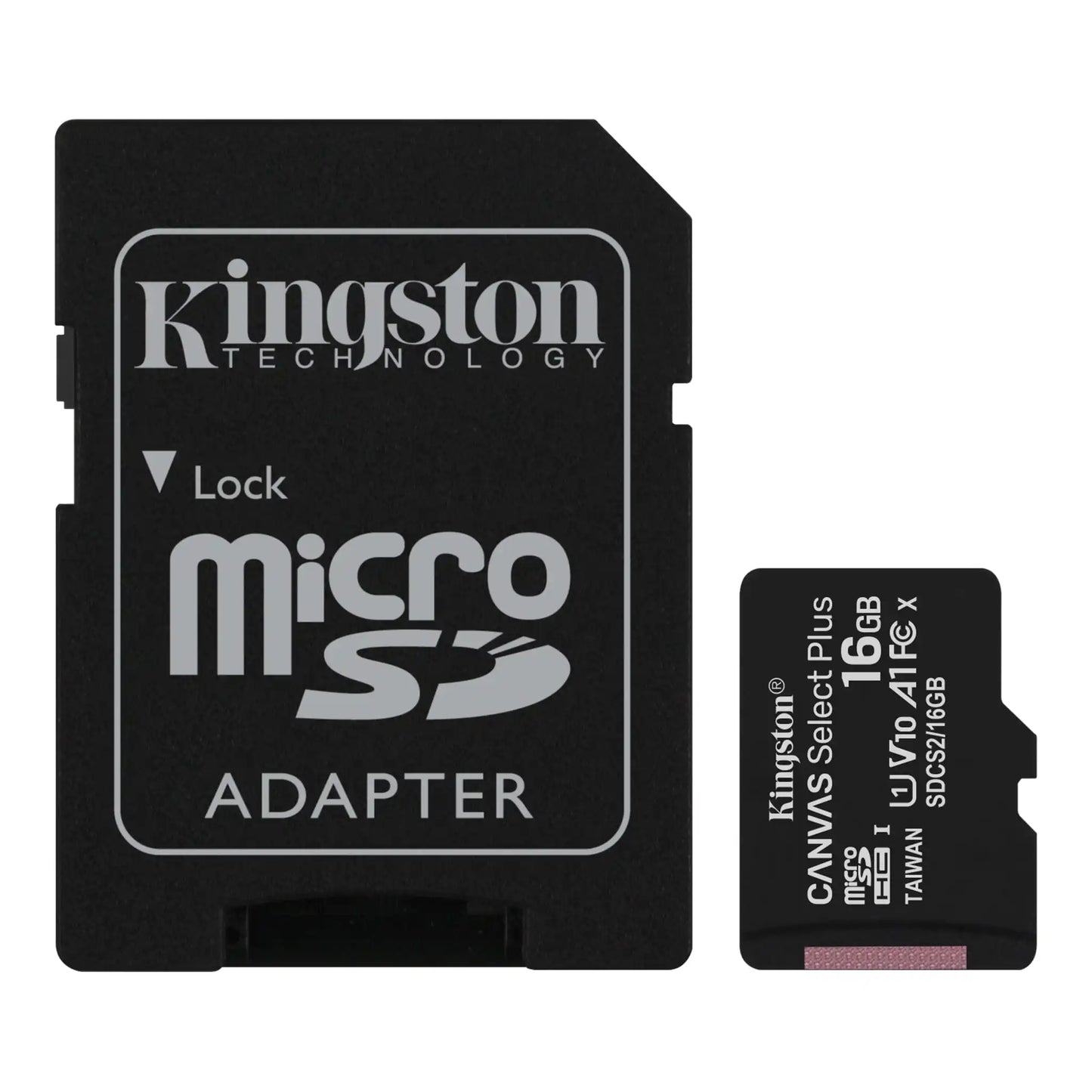 Kingston 16GB MicroSDHC Memory Card – Canvas Select Plus, Class 10, UHS-I U1 V10, 100MB/s (SDCS2/16GB)