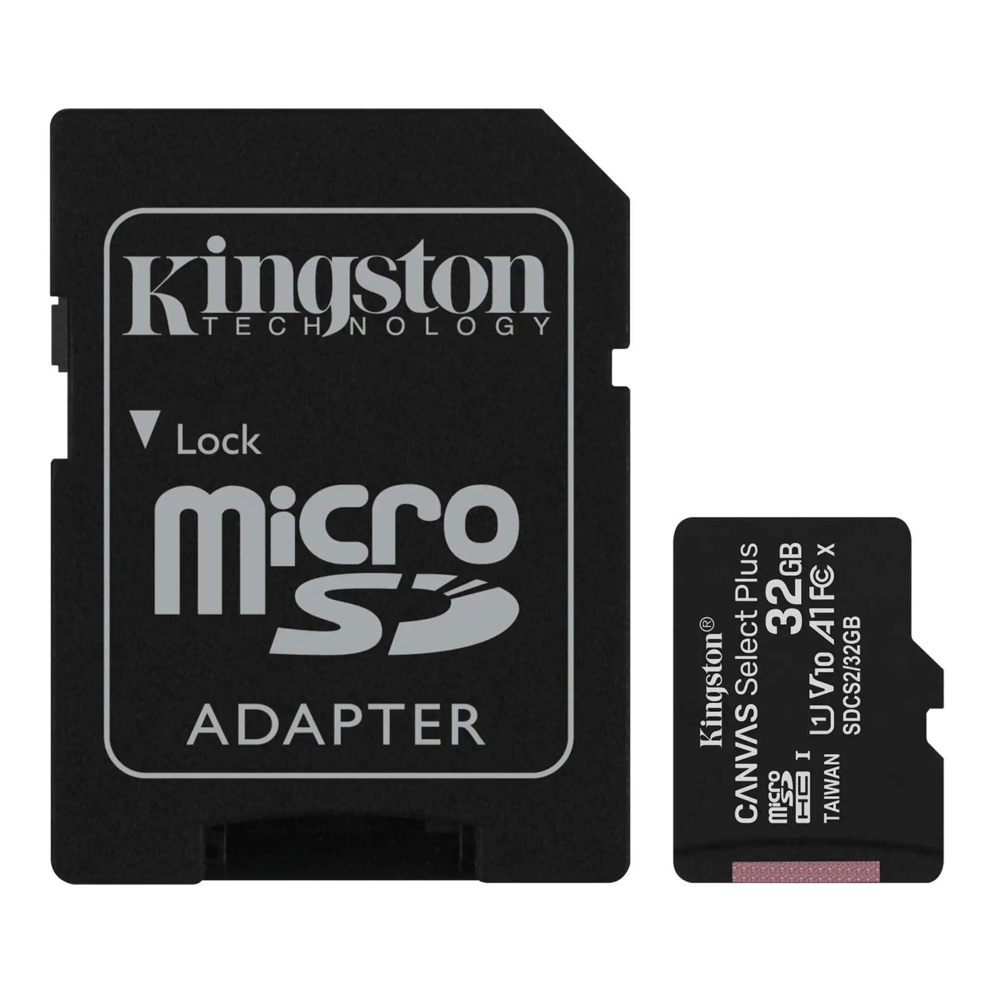 Kingston 32GB MicroSDHC Memory Card – Canvas Select Plus, Class 10, UHS-I U1 V10, 100MB/s (SDCS2/32GB)