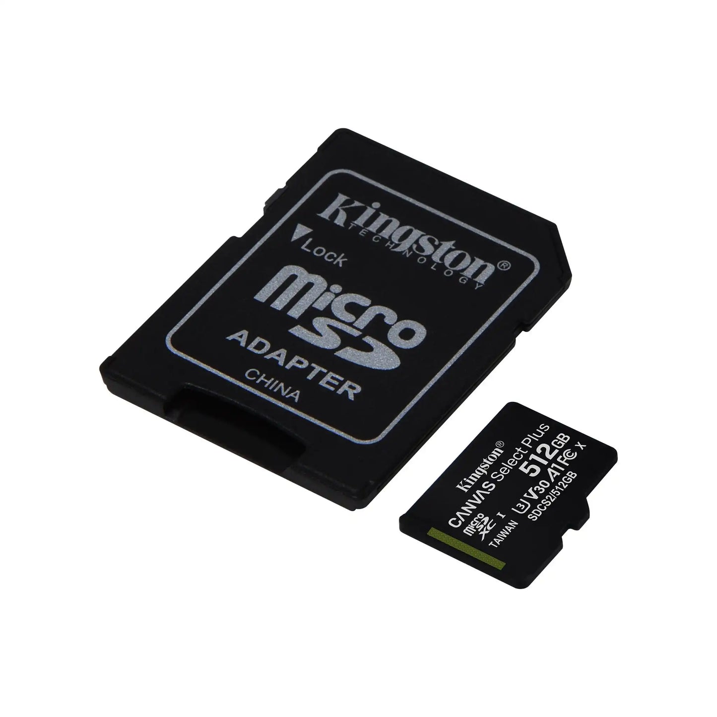 Kingston 512GB MicroSDXC Memory Card – Canvas Select Plus, Class 10, UHS-I U3 V10, 100MB/s SDCS2-512GB