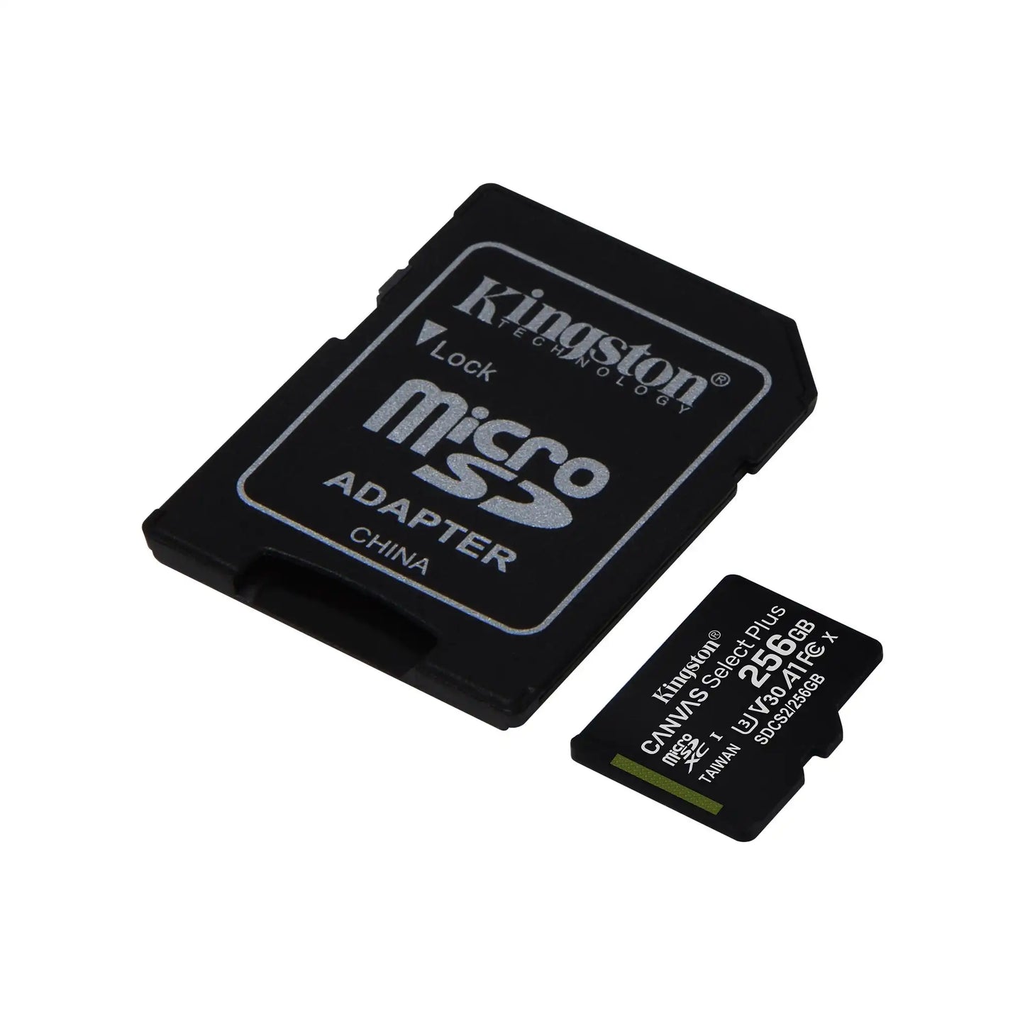 Kingston 256GB MicroSDXC Memory Card – Canvas Select Plus, Class 10, UHS-I U3 V10, 100MB/s (SDCS2-256GB)