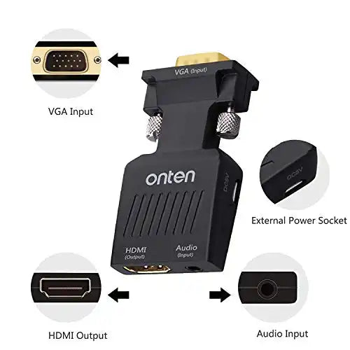 HDMI TO VGA Adapter with Audio - OTN-7557
