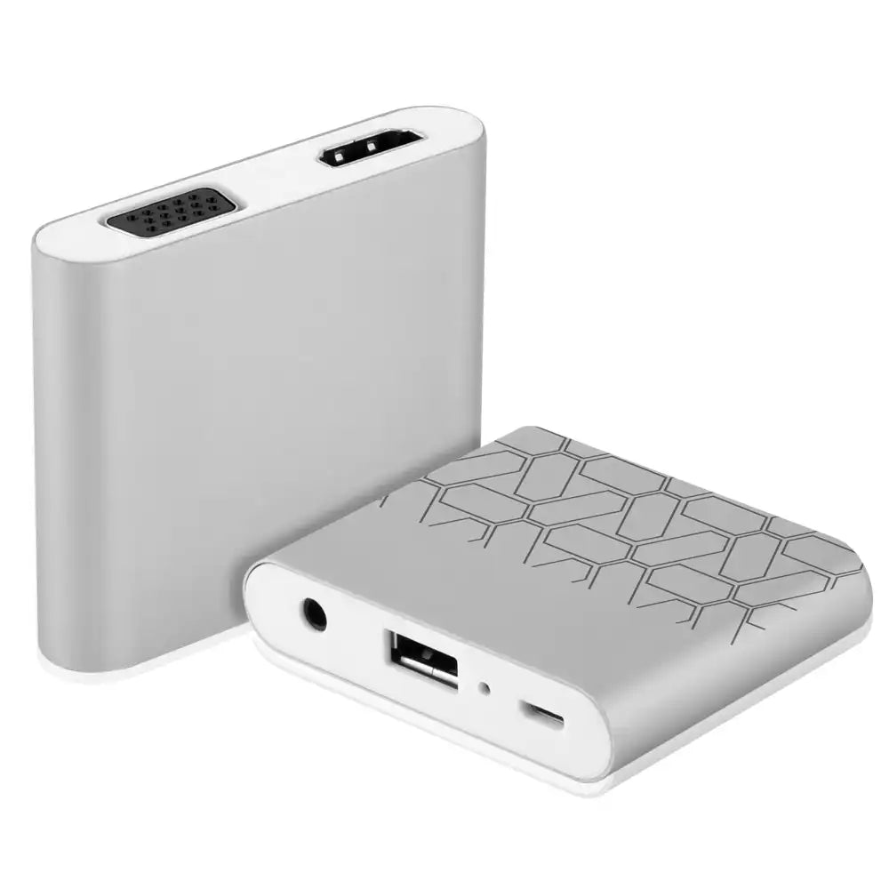 Onten USB to HDMI+VGA+3.5MM Jack Adapter Converter For Iphone / Android - OTN-9167