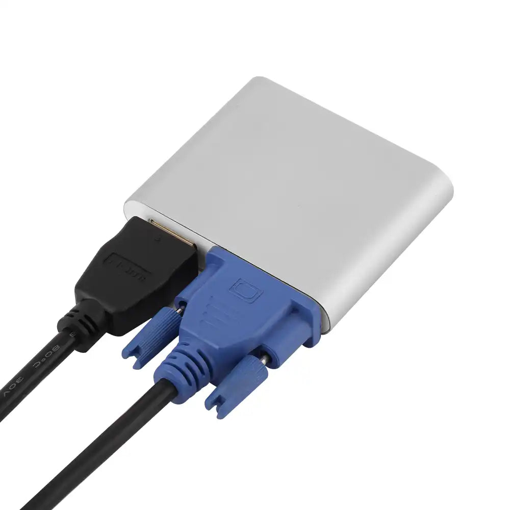 Onten USB to HDMI+VGA+3.5MM Jack Adapter Converter For Iphone / Android - OTN-9167