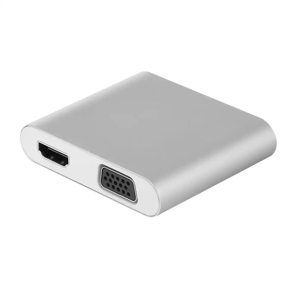 Onten USB to HDMI+VGA+3.5MM Jack Adapter Converter For Iphone / Android - OTN-9167