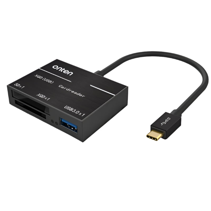 Onten USB-C XQD/SD Card Reader – High-Speed USB 3.0 Adapter with USB Port
