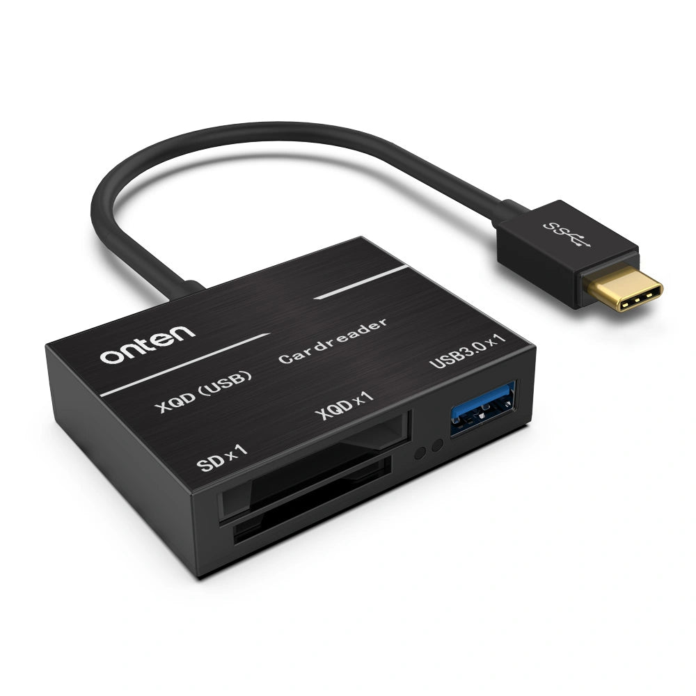 Onten USB-C XQD/SD Card Reader – High-Speed USB 3.0 Adapter with USB Port