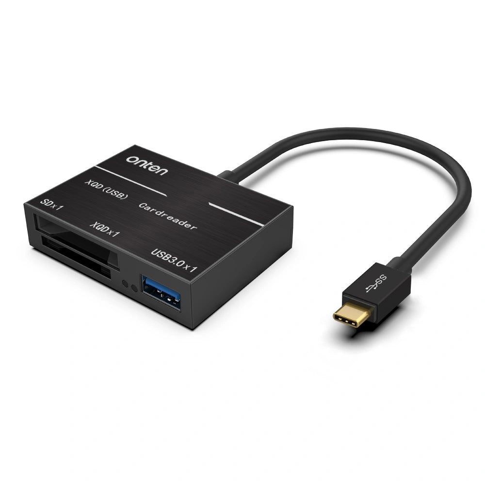Onten USB-C XQD/SD Card Reader – High-Speed USB 3.0 Adapter with USB Port