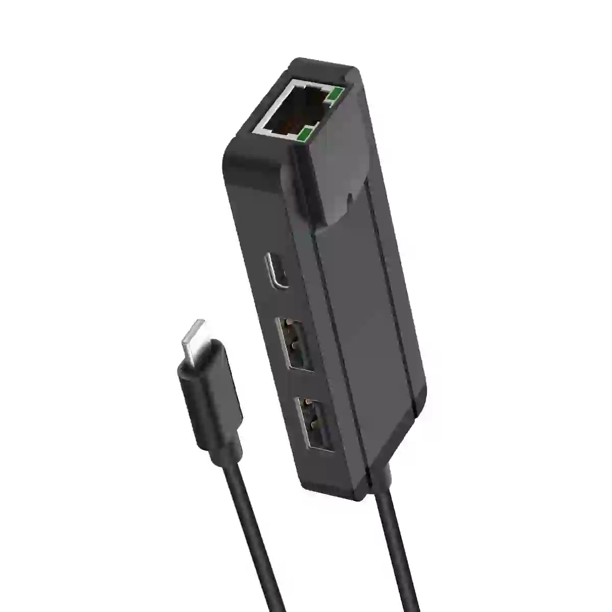 Onten USB Hub Lightning to RJ45 Ethernet LAN Adapter Wired Network 4 in 1 USB 3.0 Hub OTG Adapter for iPad iPhone Black Color - OT-75002