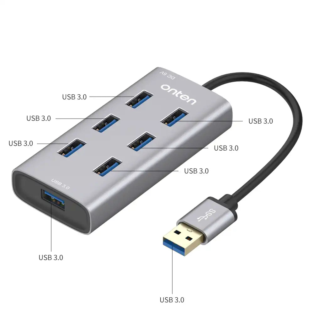 Onten Multifunction Dock Station 7 Port Hub USB 3.0 - OT-8108