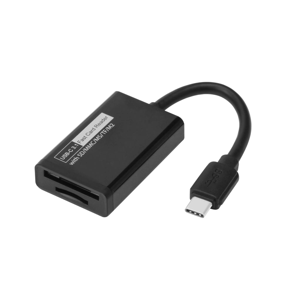 USB-C 3.1 Multi-Card Reader – SD/TF/M2/MS Card Adapter | High-Speed Data Transfer