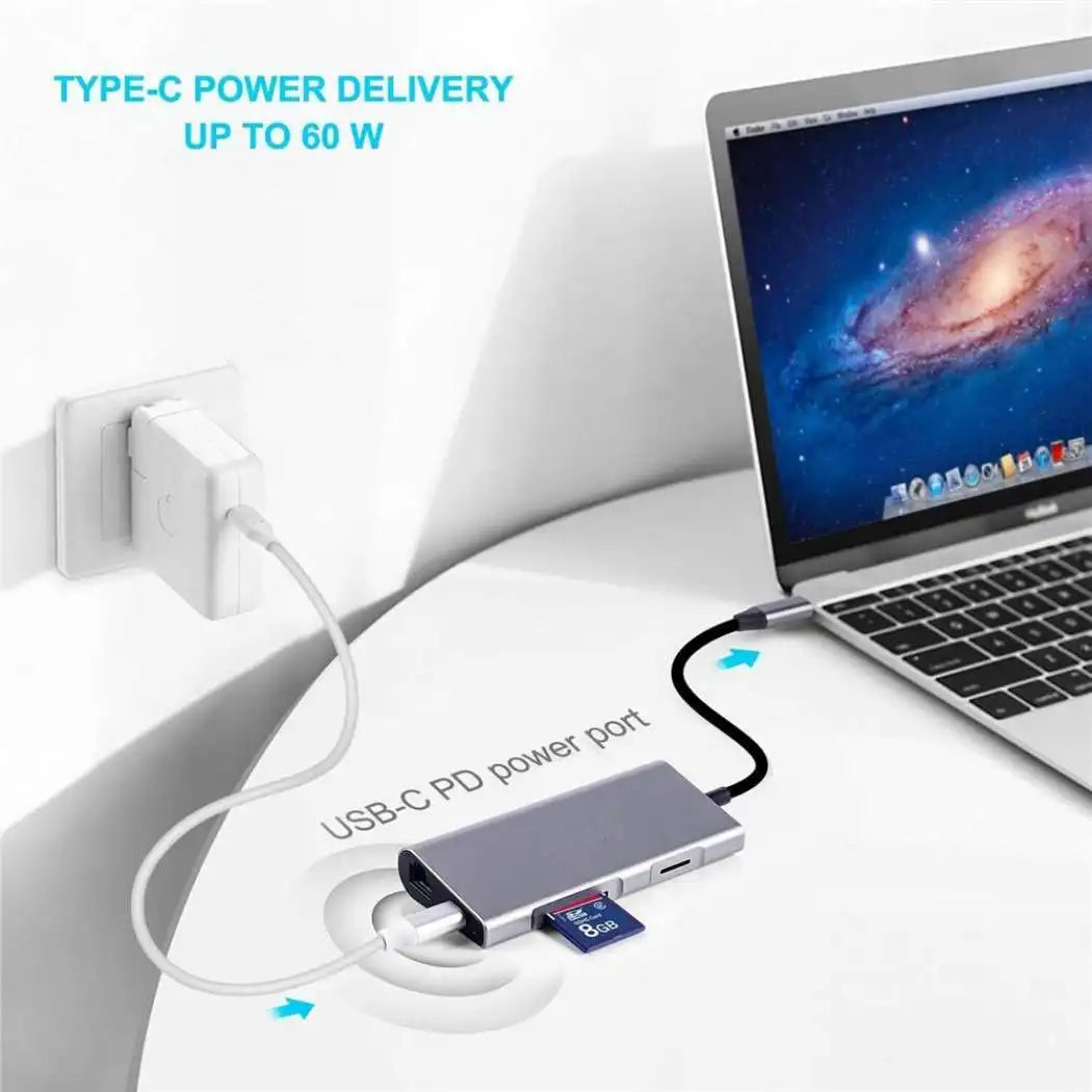 Onten Type-C Multifunction Dock Station 8 in 1 - OT-9591C